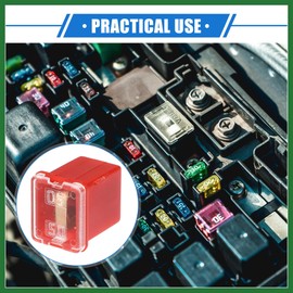 Motoforti 6 Pcs Mini Box Shaped Fuse 50 Amps, Universal for Car Truck Red Long-lasting
