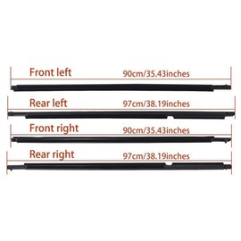 IINAWO Weatherstrip Window Molding Trim Sill Seal Belt for Toyota for Highlander 2008-2010 -(Black)