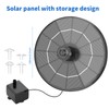 AISITIN 3.5W Solar Water Fountain with Storage, 6.3" Solar Powered