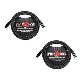 Pig Hog PHM10 10' High Performance 8mm 3-Pin XLR Microphone Cable - 2 Pack