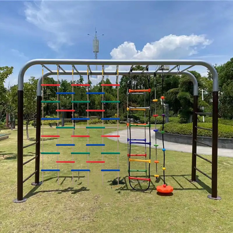 Innovative Rainbow Kids' Wooden Rope Ladder - 3/4/5-Group Connectivity, 14-Inch