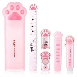 Set De Papelería Con Forma De Gato Lindo, Kit De Papelería K