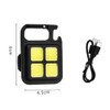 Outdoor Camping Multifunctional Keychain Light Usb Rechargeable Cob Bright Flashlight