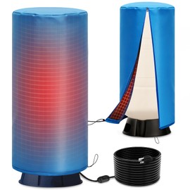 Heated Well Pressure Tank Cover Insulated, 16"D x 39"H Water Well Tank Cover Heater with Switch, Constant Heating Waterproof Insulated Pump Cover, Freeze Protection Down to -25°F