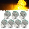 Partsam 7pcs Top Roof Running Amber Cab Marker Lights 17LED
