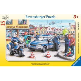Ravensburger Children's Puzzle - 06037 Police Use - Frame Puzzle for Children from 3 Years with 15 Pieces
