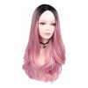 generic A Peluca Moderna De Cabello Natural, Color Rosa