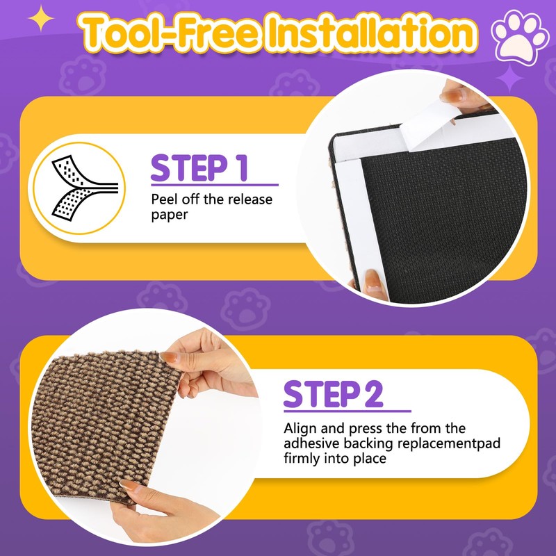 Wall Cat Scratcher for Indoor Cats,19.6x7.8”Corner Cat Scratcher,Cat Scratch Pad
