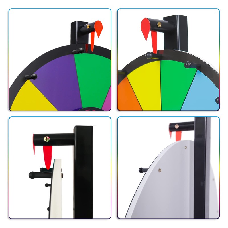 iElyiEsy Spinning Prize Wheel Pegs with Red Pointer & Nuts