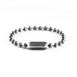 COPPERTIST.WU Snake Scale Bracelet, 925 Sterling Silver 4mm Ball Chain Bracelets Link Bracelets for Women Girls Men, Sterling Silver