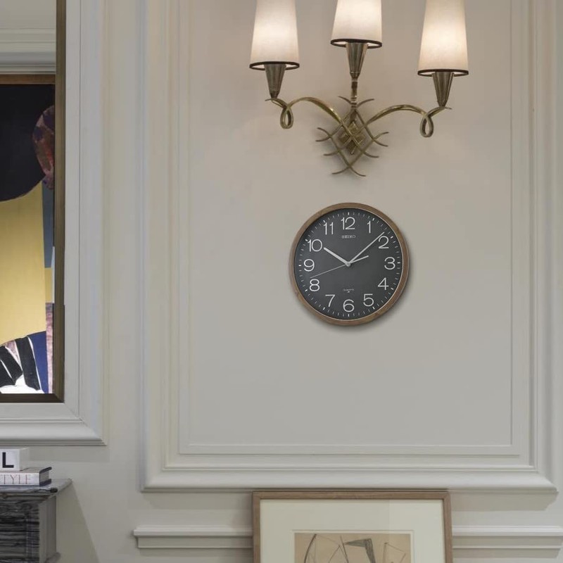 Seiko Shigato Wall Clock, Black