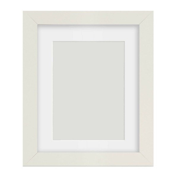 Alison Kingsgate White 12x10 Inch Mount Frame for 10 x 8 Inches Image, Along Clear Perspex Front to Hang Portrait or Landscape (12x10 For 10x8 Image Size, White)