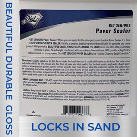 GET SERIOUS Paver Sealer Super Strong Concrete Paver Sealer and Sand Lock All-in-One. Water Based Wet Look Sealant for Cement, Brick, Natural Stone, Slate, Bluestone, Patio, Driveway. (Quart)