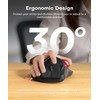 Omikamo Ergonomic Wireless Trackball Mouse, Bluetooth & 2.4G, Red