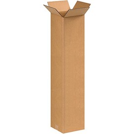 PARTNERS BRAND 8x8x36 Tall Corrugated Boxes, Tall, 8L x 8W x 36H, Pack of 25 | Shipping, Packaging, Moving, Storage Box for Home or Business, Strong Wholesale Bulk Boxes