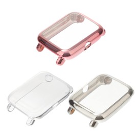 Gatuida 3pcs Tpu Smartwatch Protective Shells Fashionable Covers for Scratch Collision Silver Bumper Cases for Everyday Use