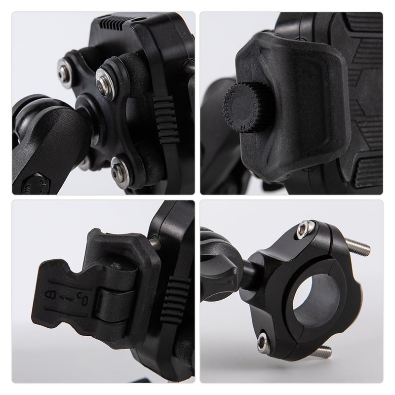 BENEALL Motorcycle Phone Mount for Fork stem Hole Handlebar Mount