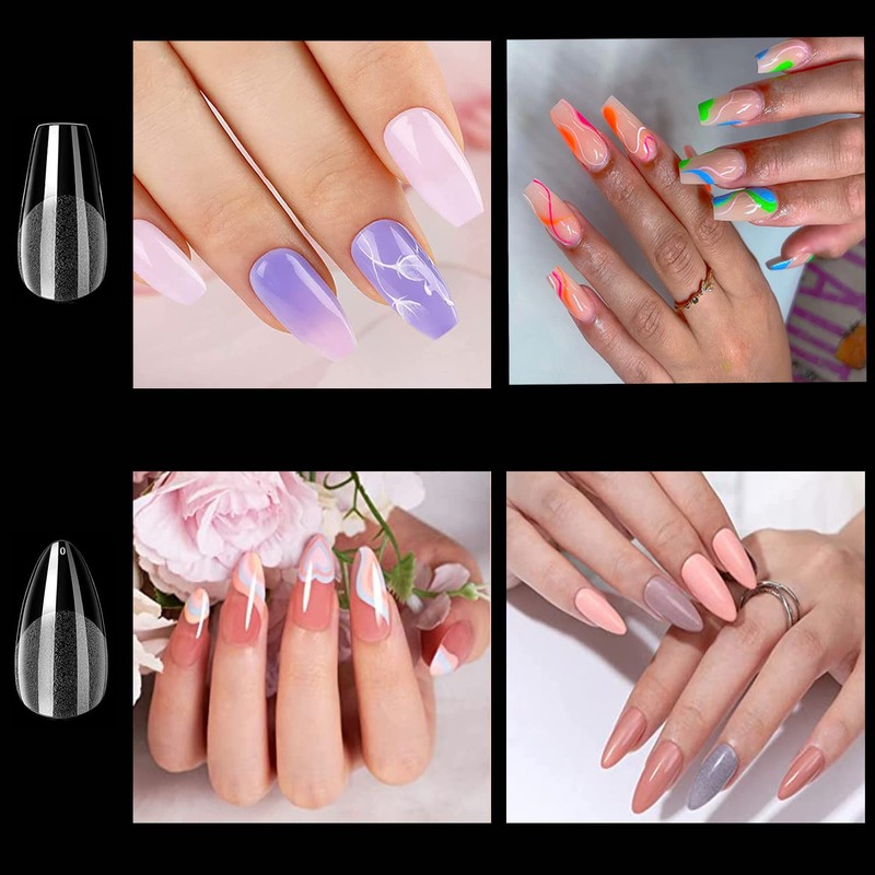 YGSHIWEI Soft Gel Nail Tips, Pack of 240, Full Cover,