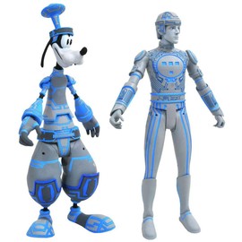 DIAMOND SELECT TOYS Kingdom Hearts Select: Space Paranoids Goofy & Tron Action Figure Two-Pack