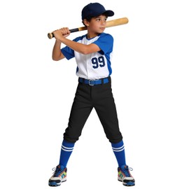 MIVEI 2T/3T/4T/5T/ to Youth Toddler Boys Knicker Baseball Pants Kids Gilrs Softball Tball Tee Ball Practice Pants Belt Loops