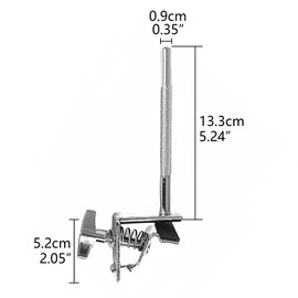 Musiin Cowbell Stand Straight Pole Drum Set Cowbell Holder Bass Drum Cowbell Mount Drum Accessory (Silver)