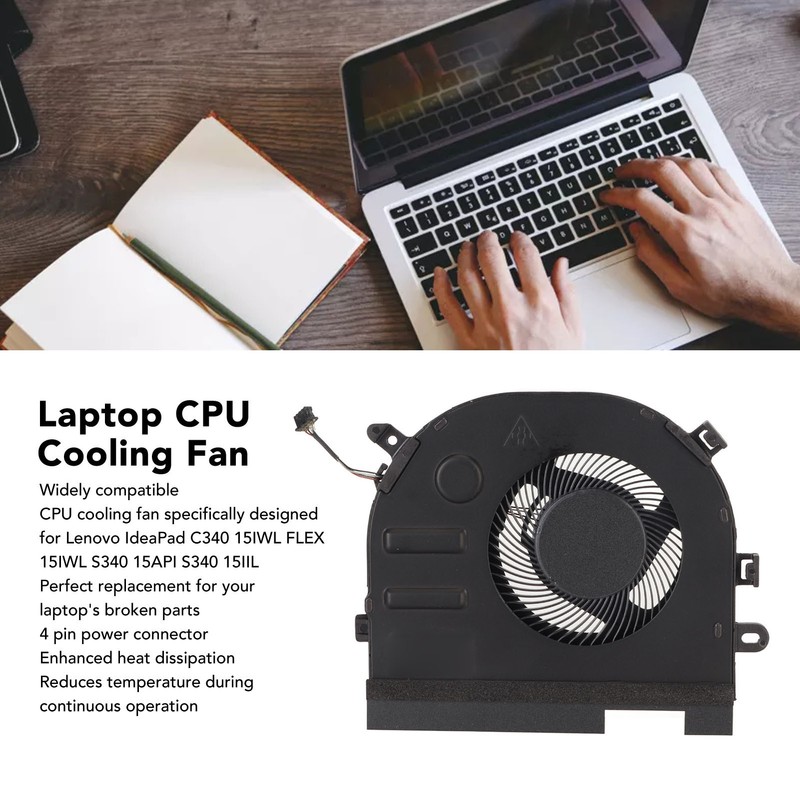 Replacement Laptop CPU Cooling Fan Compatible for Lenovo IdeaPad C340