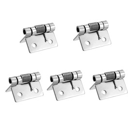 Pack of 5 Self-Closing Spring Hinges, 304 Stainless Steel Hinge Mini Folding Hinges for Cabinet Doors, Jewellery Boxes (1 Inch)