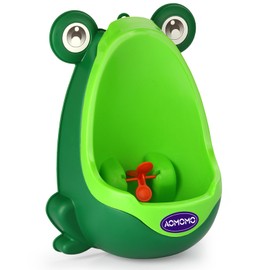 AOMOMO AOMOMO Frog Potty Training Urinal for Toddler Boys Toilet with Funny Aiming Target (Green)