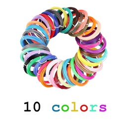 Filamento PLA per matita 3D - Filamento PLA penna 3D 1,75 mm con 10 colori assortiti, 50 M (5 M*10 colori), Filament PLA 3D Pen per tutte le penne da stampa 3D che si adattano a 1,75 mm