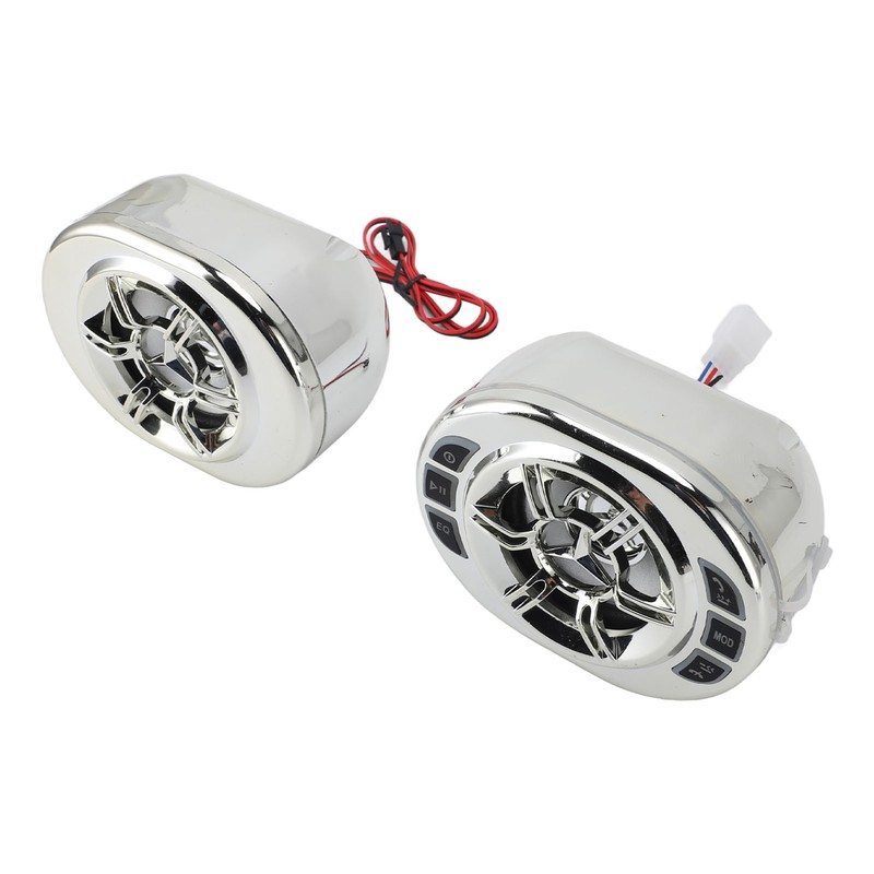 Waterproof Motorcycle Bluetooth Speaker Hands Free Calls Chrome All in