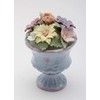 Cosmos Gifts Fine Porcelain Daisy Mum Flowers Pot Figurine, 4-3/8"