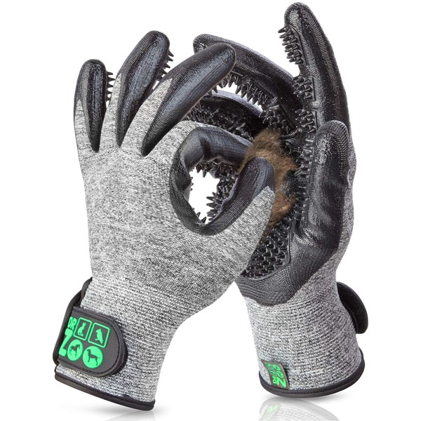 Dr. Zoo Professional grooming gloves; for any pet with short,