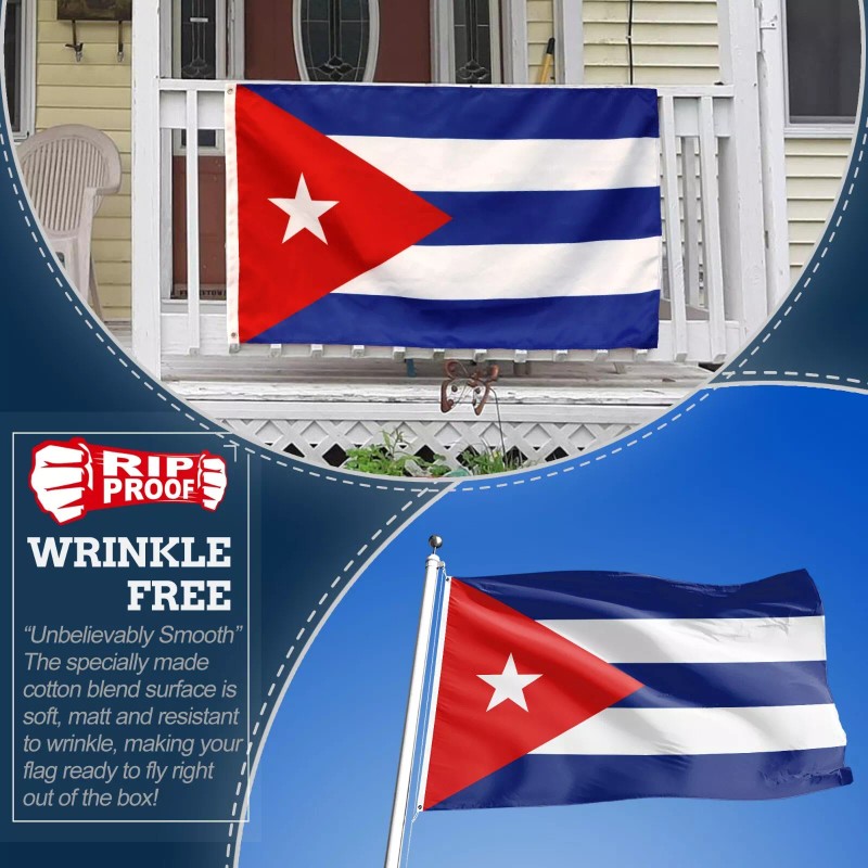 Anley Rip-Proof Double Sided 3-Ply Cuba Flags 3x5 Ft Cuban