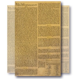 US Constitution American Founding Bill of Rights LAMINATED EXTRA LARGE reproduction 24x36 | Young N Refined | USA MADE