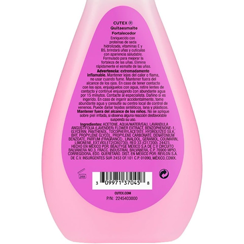 Cutex Quitaesmalte fortalecedor 200ml