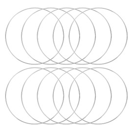 MECCANIXITY 10 Pcs Dream Catcher Rings,Metal Craft Hoops Floral Hoops 7.5 Inch Macrame Hoops Rings for DIY Crafts Wreath Making Supplies Plant Hangers,Silver