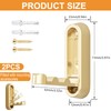 ZcrPrn Foldable Wall Hook, Hanger Hooks, 2 Pcs Gold Heavy