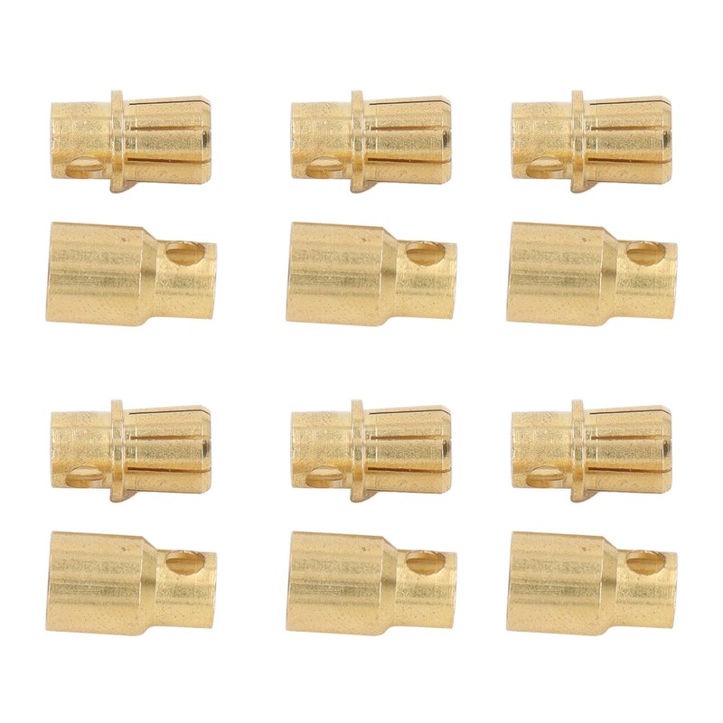 30 Sets Connector Plug 8.0 Gold Plated Brass High Accuracy