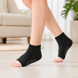 Arch Support Sleeves with Cushioned Gel Pads – Soft Elastic Foot Support Socks for Flat Feet, Plantar Fasciitis, Heel Spurs & Walking Comfort, 1 Pair
