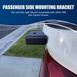 NORTHYUN Tacoma Tailgate Pods Mount CB Antenna Led Whip Light Mounting Bracket Flag Holder Compatible with 3rd Gen Toyota Tacoma 2016+ Passenger Side