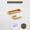 GERZWY Bathroom 2-Piece Accessory Set Gold Stainless Steel Toilet Paper