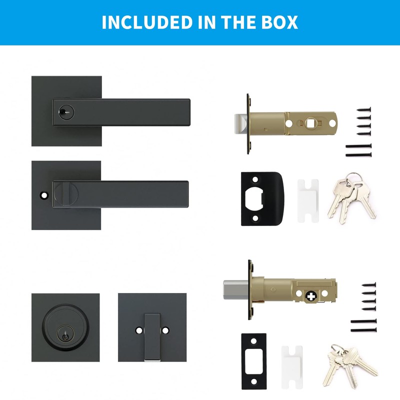Front Door Lock Set,Keyed Alike Heavy Duty Exterior Door Lock