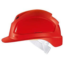 Uvex Pheos B Ventilated Construction Helmet - Long Peak - Red