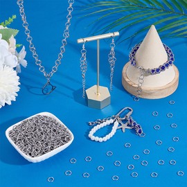 PH PandaHall 2800pcs 304 Stainless Steel Open Jump Rings 8mm O Rings Silver Jump Rings Jewellery Connector Rings Loop Connector Rings for Jewellery Necklaces Bracelet Earrings Keychain, 18 Gauge