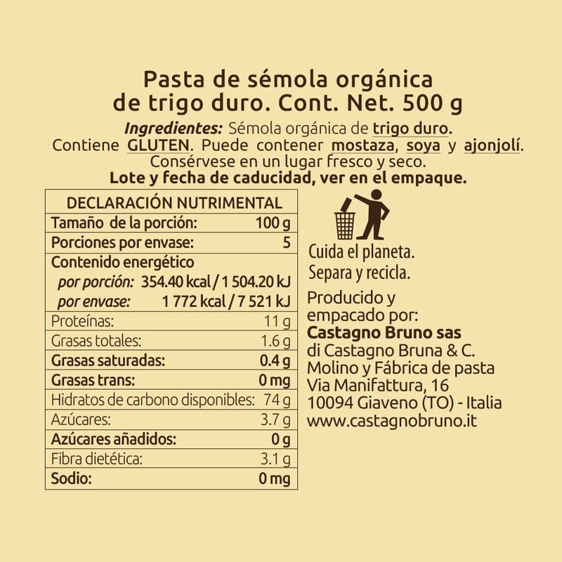 Castagno, Sopa de constelación orgánica, 500 gramos