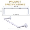 30inch Wall/Ceiling Mounted Detachable White Iron Clothes Bar Heavy Duty