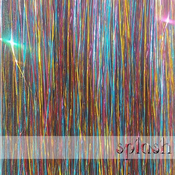 40" Hair Tinsel 100 Strands - Rainbow