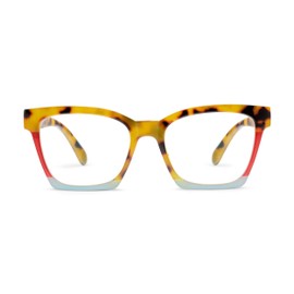 Peepers by PeeperSpecs Women's Birdie Square Reading Glasses, Tokyo Tortoise, 2.25