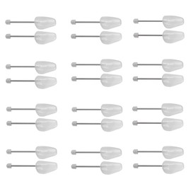 WOCTDTHW Shoe Trees for Sneakers 12 Pairs White Shaper Plastic Men Shoe Stretcher Shape Boot Holder