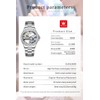 OLEVS Womens Automatic Watch Self Winding Skeleton Sterling Silver Diamond